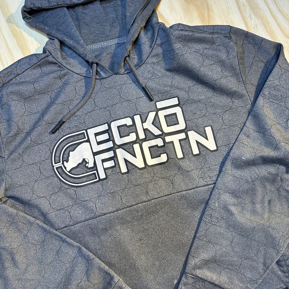 Ecko Unltd Mens FNCTN Rhino All Over Print Pullover Hoodie Gray Performance Sz L